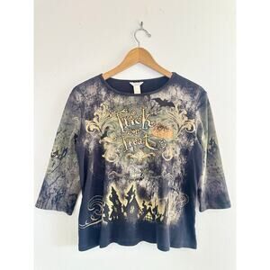 Y2K Halloween All Over Graphic Tee